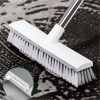 Bathroom Brush 2-in-1 Bathroom Brush with Wiper Long Handle Floor Scrub Brush with 180 Rotating Head for Deep Cleaning Tiles, Toilet, Shower, Walls & Kitchen Floor Cleaning Brush.