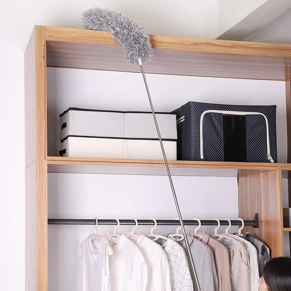 VOLTURI Microfiber Feather Duster Bendable & Extendable Fan Cleaning Duster with 100 inches Expandable Pole Handle Washable Duster for High Ceiling Fans,Window Blinds, Furniture (Standard) - Image 3