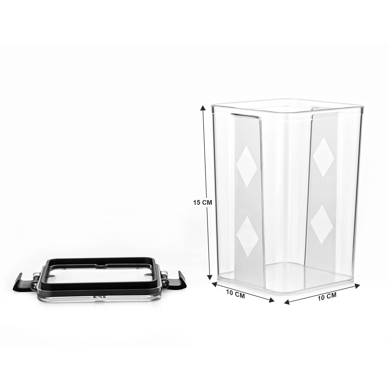 GOLWYN Air Tight Containers For Kitchen Storage Set, Bpa Container For Kitchen Storage Set, Kitchen Organizer And Kitchen Accessories Items & Storage(1200 Ml Set Of 8)(Plastic)Transparent - Image 5